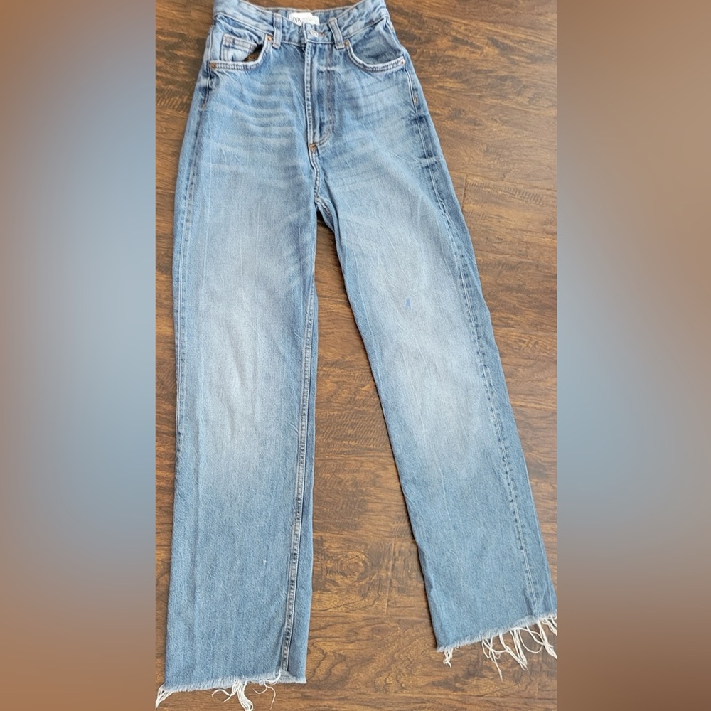 Zara high rise wide leg jeans